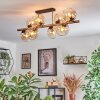 Koyoto Plafondlamp, Kogellampje Goud, Zwart, 8-lichts