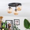 Chehalis Plafondlamp, Kogellampje Amber, 3-lichts