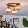 Chehalis Plafondlamp, Kogellampje Amber, 3-lichts