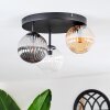 Chehalis Plafondlamp, Kogellampje Amber, Duidelijk, Rookkleurig, 3-lichts