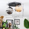 Chehalis Plafondlamp, Kogellampje Amber, Duidelijk, Rookkleurig, 3-lichts