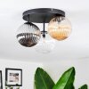 Chehalis Plafondlamp, Kogellampje Amber, Duidelijk, Rookkleurig, 3-lichts