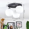 Chehalis Plafondlamp, Kogellampje Wit, 3-lichts