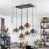 Koyoto Hanglamp, Kogellampje, Hanglamp Blauw, Goud, Groen, Duidelijk, Koperkleurig, 6-lichts