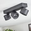 Narel Plafondlamp, Plafondspot LED Zwart, 3-lichts
