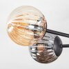 Chehalis Plafondlamp, Kogellampje 55 cm Amber, Rookkleurig, 6-lichts