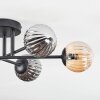Chehalis Plafondlamp, Kogellampje 55 cm Amber, Rookkleurig, 6-lichts