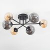 Chehalis Plafondlamp, Kogellampje 55 cm Amber, Rookkleurig, 6-lichts