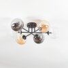 Chehalis Plafondlamp, Kogellampje 62 cm Amber, Duidelijk, Rookkleurig, 6-lichts