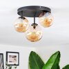 Chehalis Plafondlamp, Kogellampje 30 cm Amber, 3-lichts