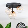 Chehalis Plafondlamp, Kogellampje 30 cm Amber, Duidelijk, 3-lichts