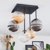 Chehalis Plafondlamp, Kogellampje Amber, Duidelijk, Rookkleurig, 5-lichts