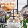 Chehalis Plafondlamp, Kogellampje Amber, Duidelijk, Rookkleurig, 5-lichts