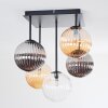 Chehalis Plafondlamp, Kogellampje Amber, Duidelijk, Rookkleurig, 5-lichts