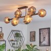 Ripoll Plafondlamp, Kogellampje Amber, Rookkleurig, 10-lichts