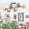 Ripoll Plafondlamp, Kogellampje Amber, Rookkleurig, 10-lichts