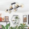 Ripoll Plafondlamp, Kogellampje Amber, Duidelijk, Rookkleurig, 10-lichts