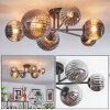 Chehalis Plafondlamp, Kogellampje 62 cm Rookkleurig, 6-lichts
