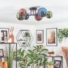 Chehalis Plafondlamp, Kogellampje 60 cm Blauw, Groen, Koperkleurig, 6-lichts
