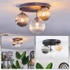 Chehalis Plafondlamp, Kogellampje 30 cm Amber, Duidelijk, Rookkleurig, 3-lichts