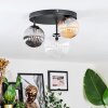 Chehalis Plafondlamp, Kogellampje 30 cm Amber, Duidelijk, Rookkleurig, 3-lichts