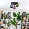Chehalis Plafondlamp, Kogellampje 30 cm Blauw, Groen, Koperkleurig, 3-lichts