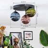 Chehalis Plafondlamp, Kogellampje 30 cm Blauw, Groen, Koperkleurig, 3-lichts