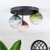 Chehalis Plafondlamp, Kogellampje 30.5 cm Blauw, Groen, Duidelijk, Koperkleurig, 3-lichts