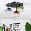 Chehalis Plafondlamp, Kogellampje 30.5 cm Blauw, Groen, Duidelijk, Koperkleurig, 3-lichts