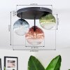 Chehalis Plafondlamp, Kogellampje 30.5 cm Blauw, Groen, Duidelijk, Koperkleurig, 3-lichts