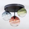 Chehalis Plafondlamp, Kogellampje 30.5 cm Blauw, Groen, Duidelijk, Koperkleurig, 3-lichts