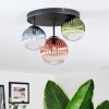 Chehalis Plafondlamp, Kogellampje 30.5 cm Blauw, Groen, Duidelijk, Koperkleurig, 3-lichts