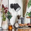 Bassagoda Wandlamp, Muurspot Zwart, 1-licht