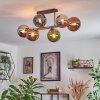 Gastor Plafondlamp, Kogellampje Blauw, Chroom, Groen, Koperkleurig, Rookkleurig, 6-lichts