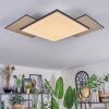 Barullu Plafondlamp, Paneel LED houtlook, Zwart, Wit, 1-licht