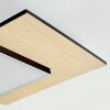 Barullu Plafondlamp, Paneel LED houtlook, Zwart, Wit, 1-licht