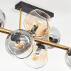 Koyoto Plafondlamp, Kogellampje Goud, Zwart, 8-lichts