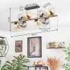 Koyoto Plafondlamp, Kogellampje Goud, Zwart, 8-lichts