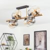 Koyoto Plafondlamp, Kogellampje Goud, Zwart, 8-lichts