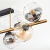 Koyoto Plafondlamp, Kogellampje Goud, Zwart, 8-lichts