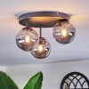 Chehalis Plafondlamp, Kogellampje 30.5 cm Rookkleurig, 3-lichts