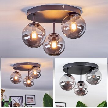 Chehalis Plafondlamp, Kogellampje 30.5 cm Rookkleurig, 3-lichts