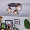 Chehalis Plafondlamp, Kogellampje 30.5 cm Chroom, Duidelijk, Rookkleurig, 3-lichts