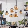 Ripoll Hanglamp, Kogellampje, Hanglamp Amber, 6-lichts