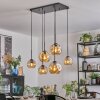 Ripoll Hanglamp, Kogellampje, Hanglamp Amber, 6-lichts