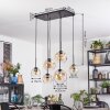 Ripoll Hanglamp, Kogellampje, Hanglamp Amber, Duidelijk, 6-lichts