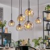 Ripoll Hanglamp, Kogellampje, Hanglamp Amber, Duidelijk, 6-lichts