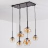 Ripoll Hanglamp, Kogellampje, Hanglamp Amber, Duidelijk, 6-lichts
