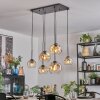 Ripoll Hanglamp, Kogellampje, Hanglamp Amber, Duidelijk, 6-lichts