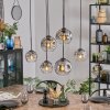 Ripoll Hanglamp, Kogellampje, Hanglamp Duidelijk, Rookkleurig, 6-lichts